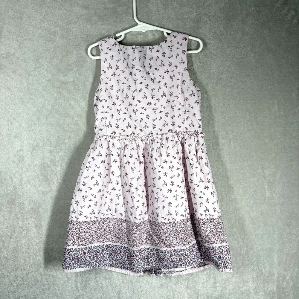 Gap Kids Ditsy Floral Button Front Dress Size 6/7 Pink Cottage Country Farmhouse